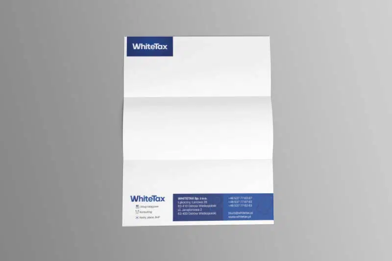Agencja Reklamowa REKOS - WhiteTax - papier firmowy