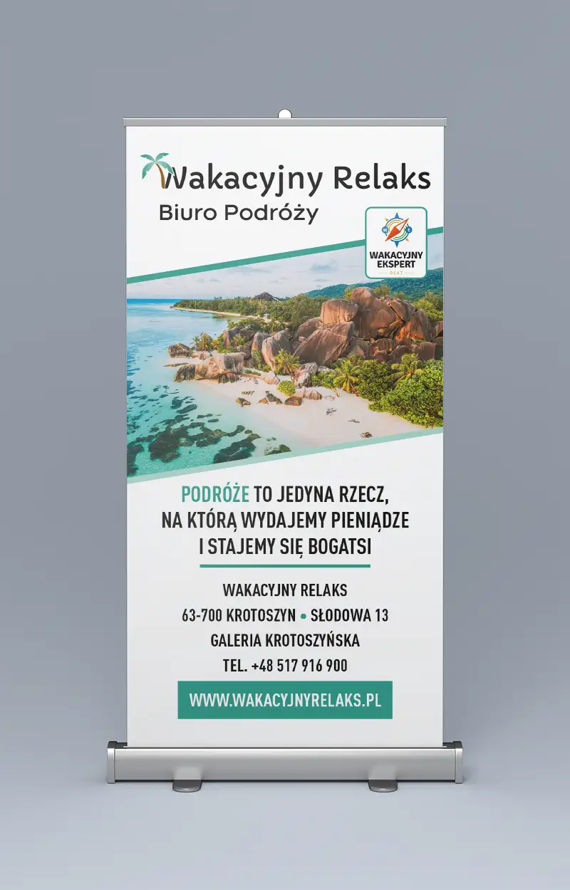 Roll-up dla biura podróży Wakacyjny Relaks