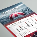 Główka kalendarza firmowego z logo Ubezpieczenia Katarzyna Szymańska