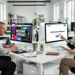 Porównanie strony nowoczesnej i funkcjonalnej ze stroną zbyt przeładowaną trendami.