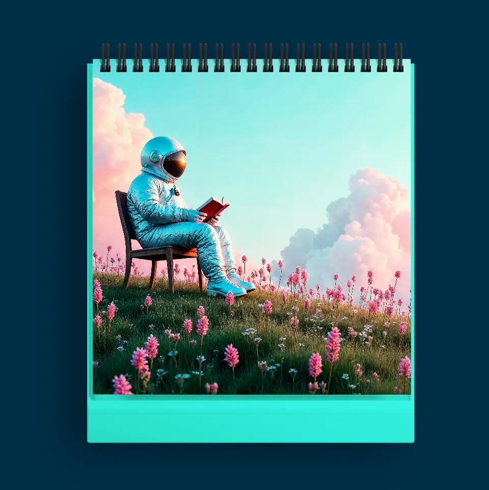 Projekt kalendarza ze spiralą na biurko