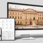 Responsywna strona internetowa kancelarii prawnej z Kalisza na komputerze, tablecie i telefonie